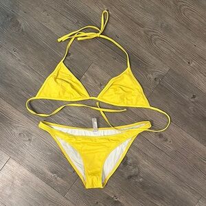SOLID & STRIPED Yellow Bikini